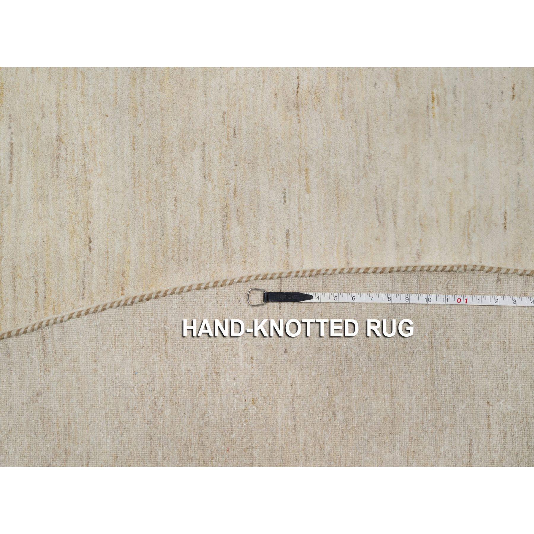 14'x14' Ivory Lori Buft Gabbeh Modern Plain DesignWool Square Rug For Sale 5