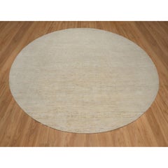 14'x14' Elfenbein Lori Buft Gabbeh Modern Plain DesignWolle Quadratischer Teppich