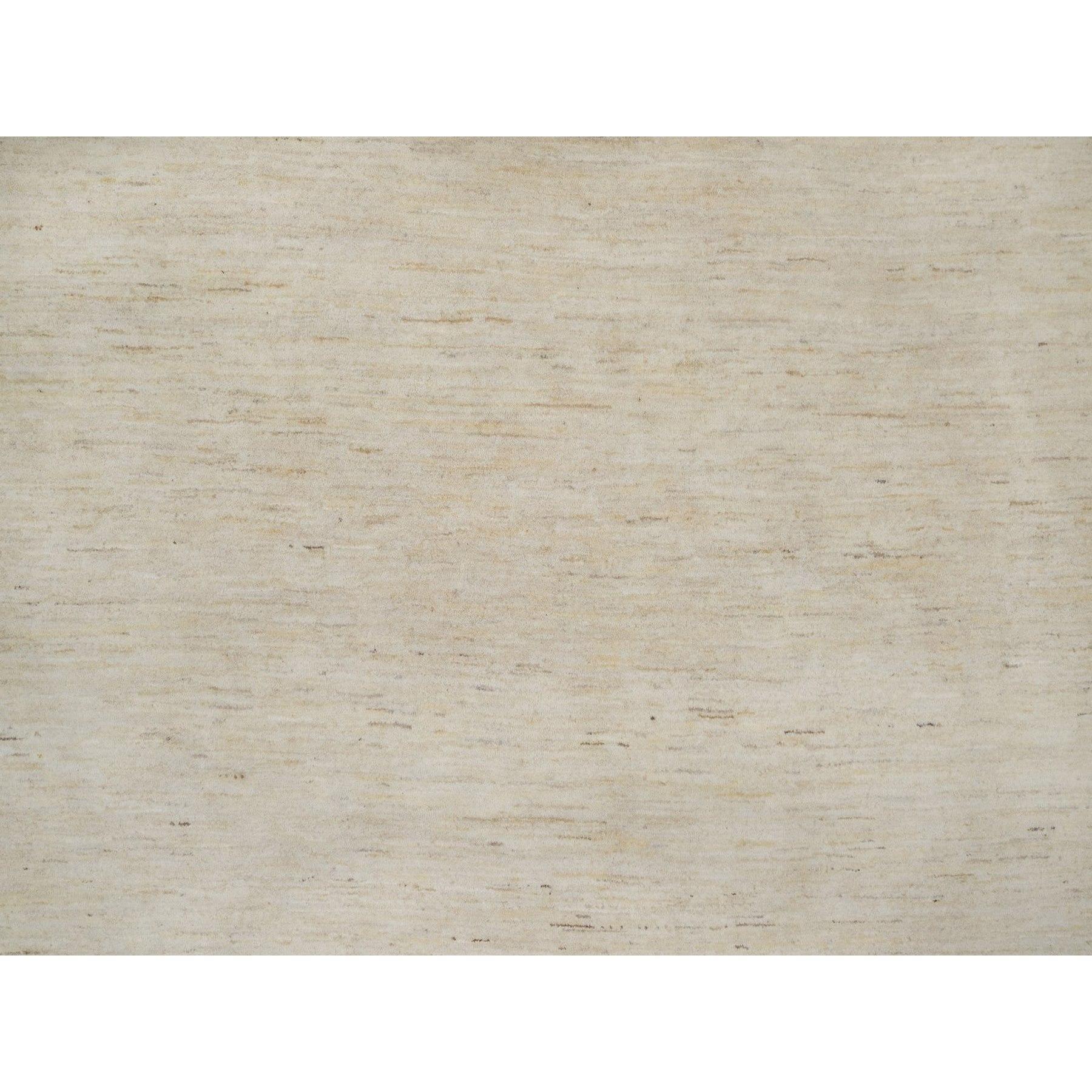 14'x14' Ivory Lori Buft Gabbeh Modern Plain DesignWool Square Rug For Sale 2