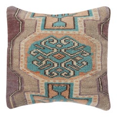 14"x14" Traditional Turkish Wool Cushion Cover. Rug Pillow. Accent Pillow Cover