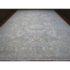 14'x17' Wolke Grau Feiner Peshawar mit Mahal Design Überdimensionierter Orientteppich