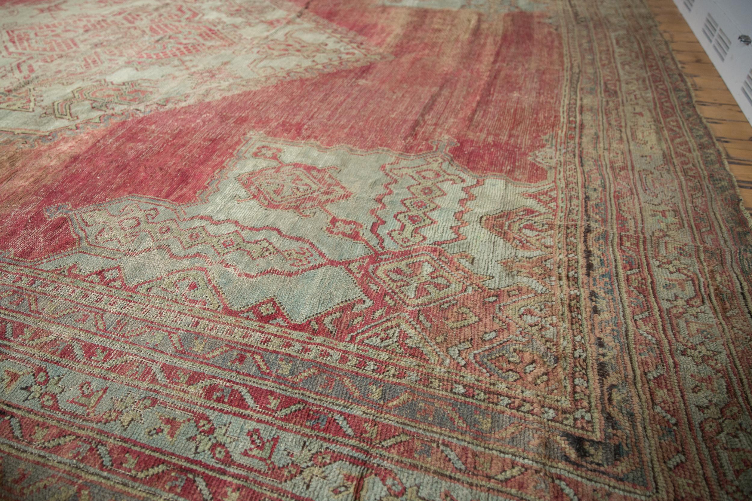Vintage Oushak Carpet For Sale 8