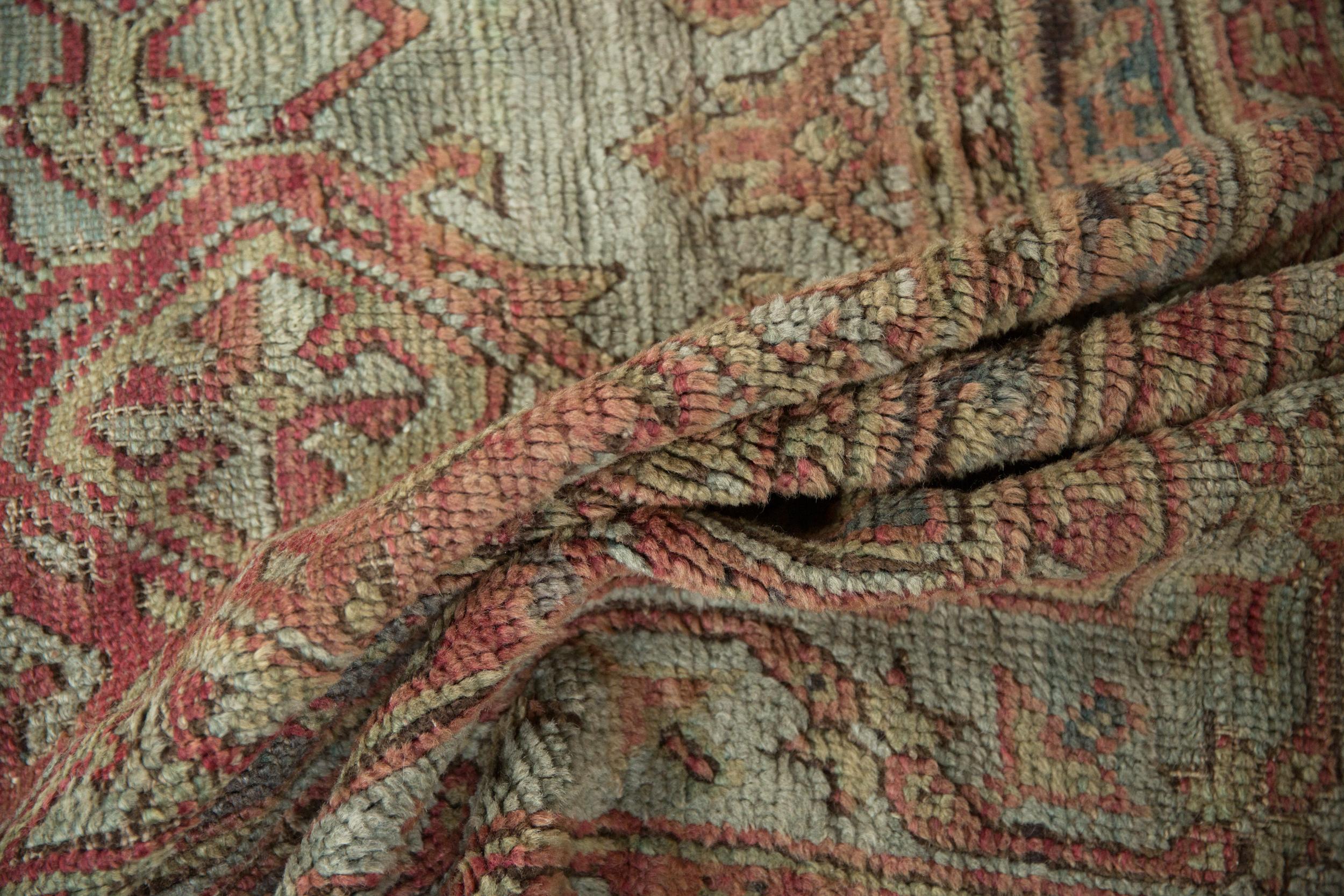 Turkish Vintage Oushak Carpet For Sale