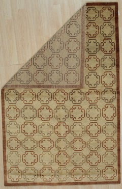 14x18 Louie Vibrant Brown Transitional Geometric Hand Knotted Wool Carpet Rug