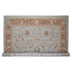 14'x18'1"  Light Gray Oushak Design Wool Hand Knotted Oversized Rug
