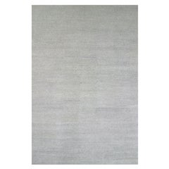 14'x18'3" Electric Gray Hand Knotted Grass Design Undyed Pure Wool Oversized Rug