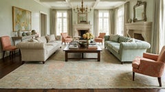 14x19 Contemporary Turkish-Style Oushak Hand-Knotted Wool Rug - Muted Neutral