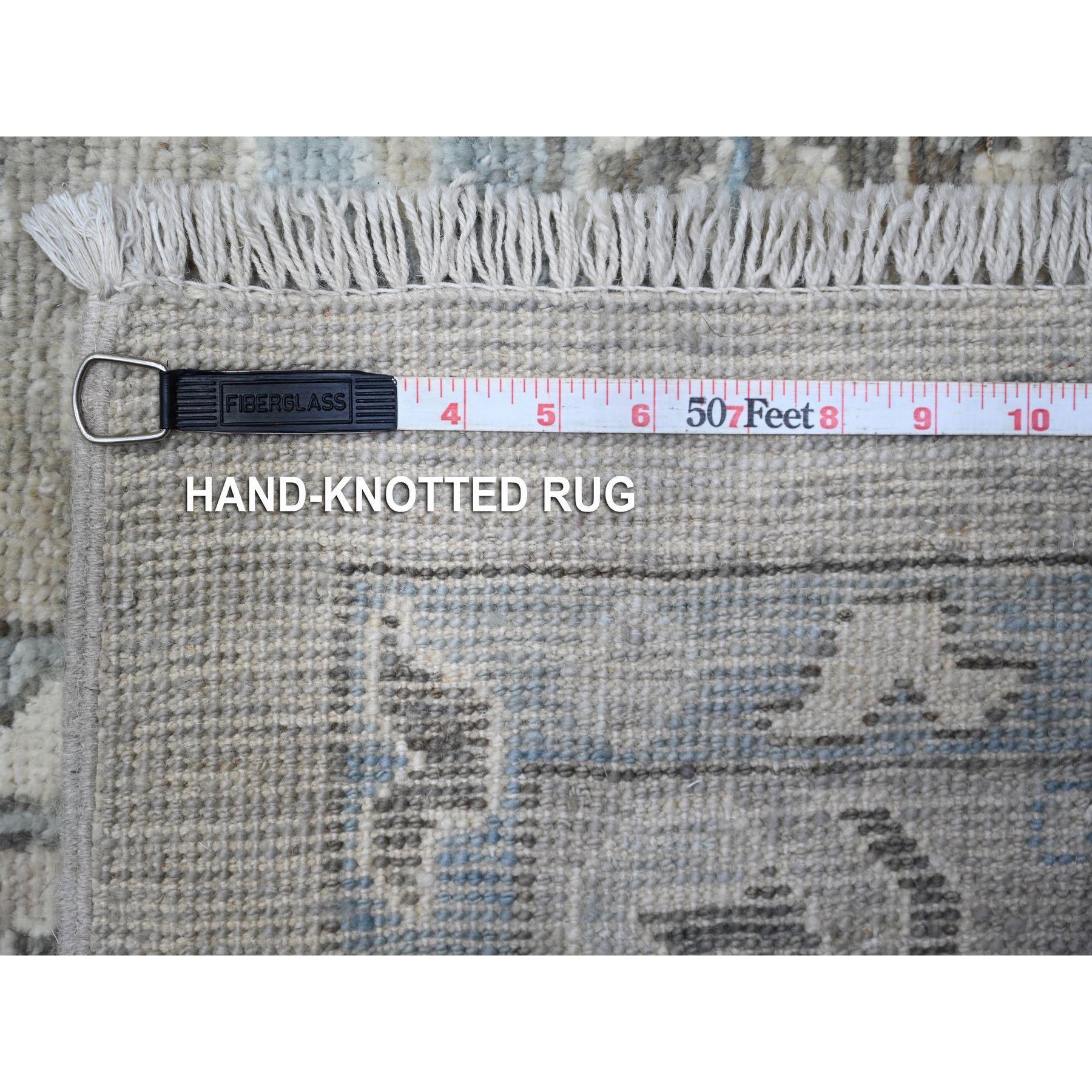 Alfombra Oriental Perfect Gris Angora Afgana Oushak Sobredimensionada 14'x19'2 en venta 4