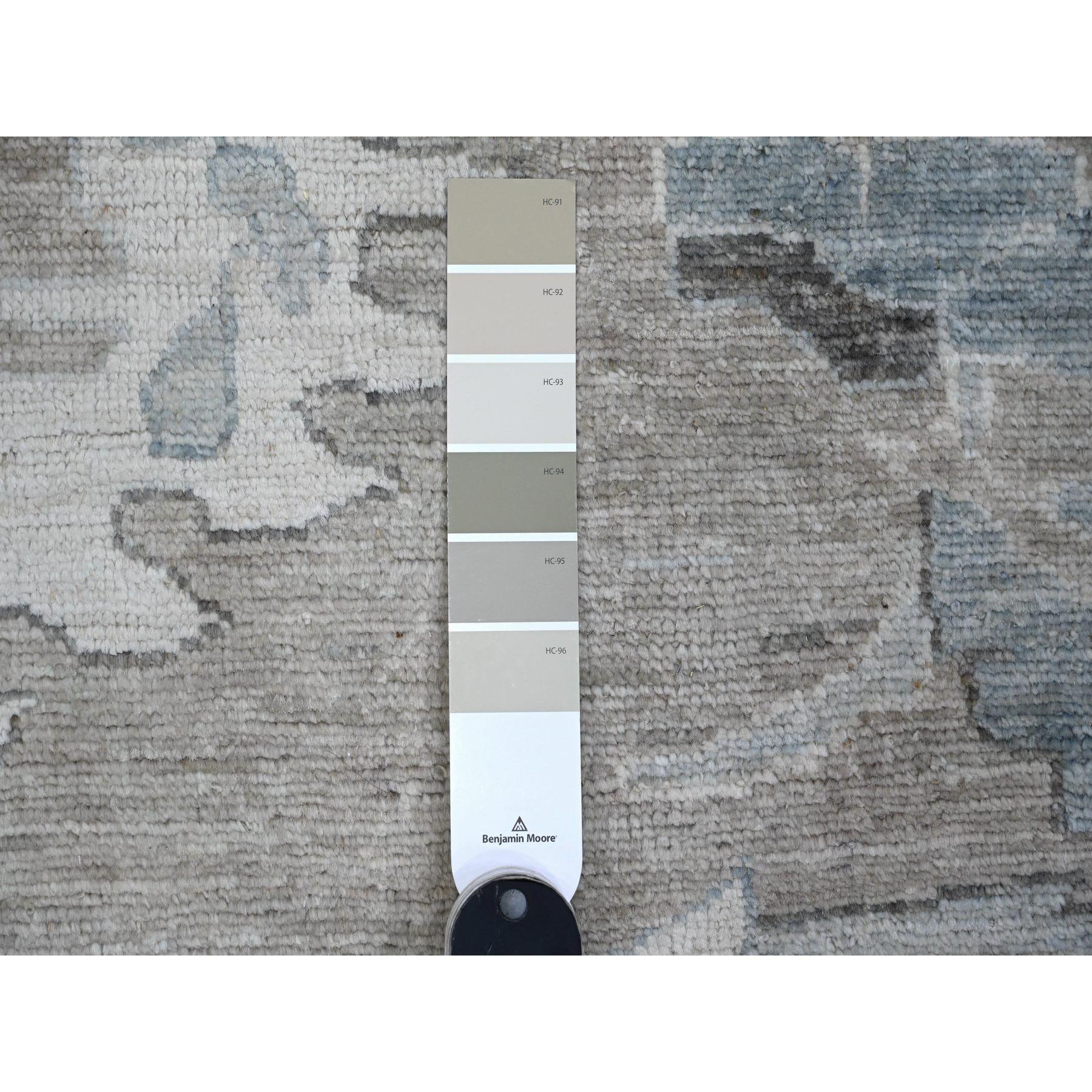Alfombra Oriental Perfect Gris Angora Afgana Oushak Sobredimensionada 14'x19'2 Lana en venta