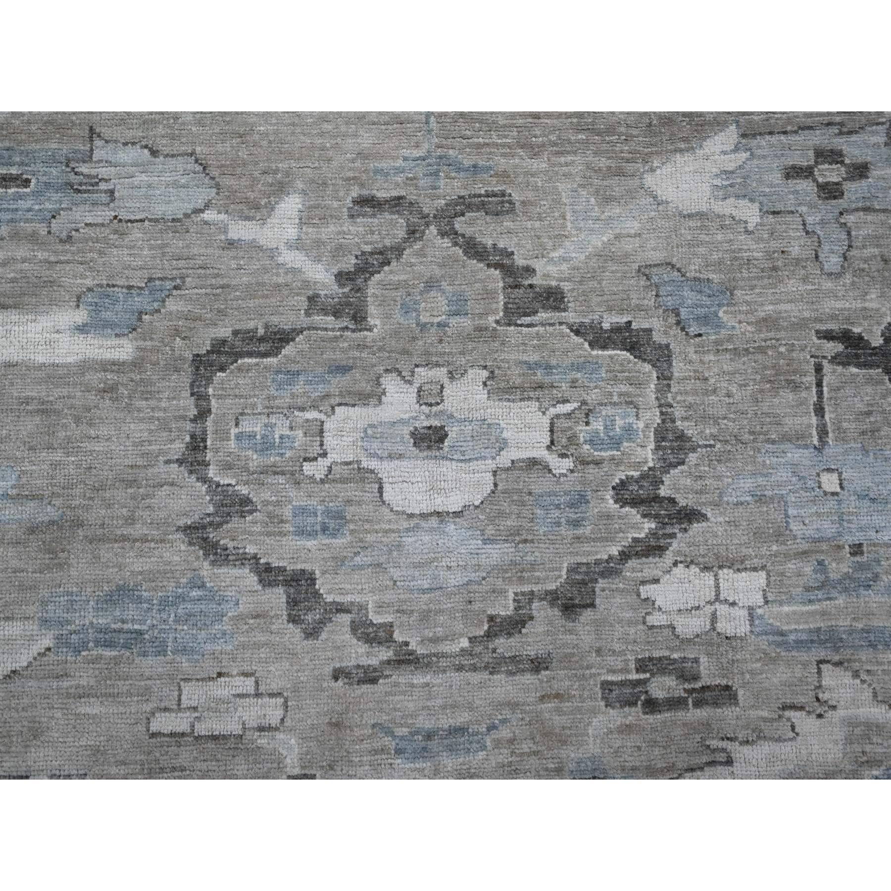 Alfombra Oriental Perfect Gris Angora Afgana Oushak Sobredimensionada 14'x19'2 en venta 1