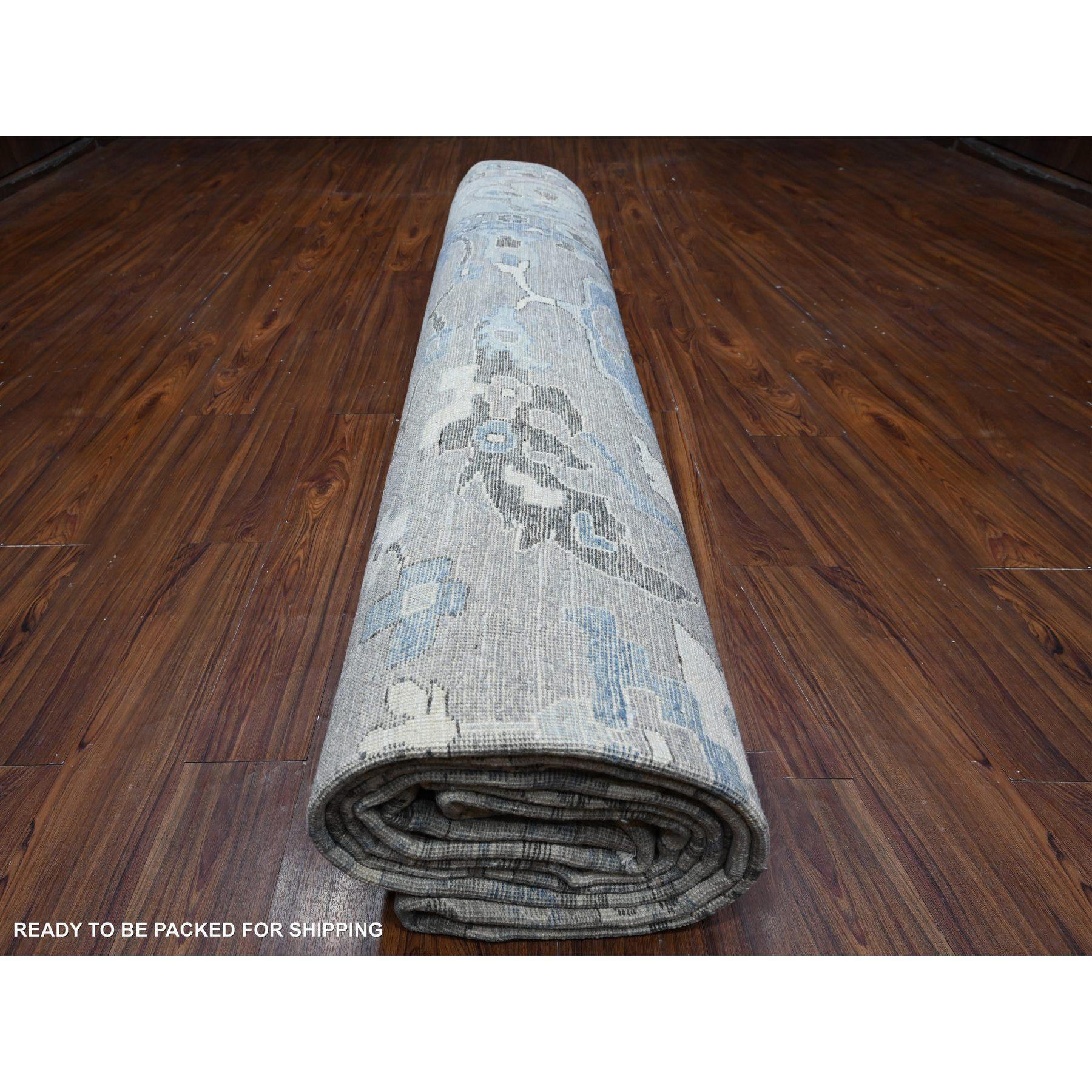 Alfombra Oriental Perfect Gris Angora Afgana Oushak Sobredimensionada 14'x19'2 en venta 2