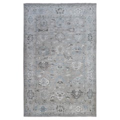 14'x19'2" Perfect Gray Afghan Angora Oushak Tapis oriental surdimensionné