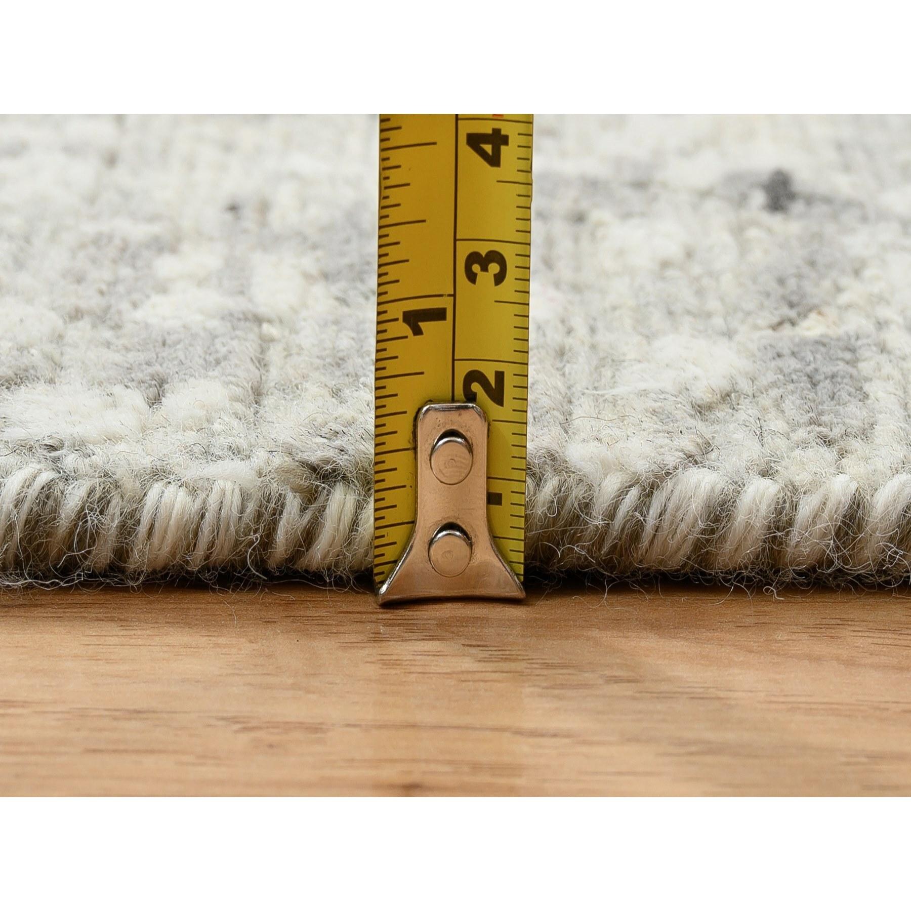 14'x20' Light Gray Hand Knotted Modern Undyed Natural Wool Oversized Rug For Sale 4