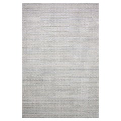 14'x20'4" Silver Gray, Silk and Wool Hand Knotted, Modern Design Oversized Rug