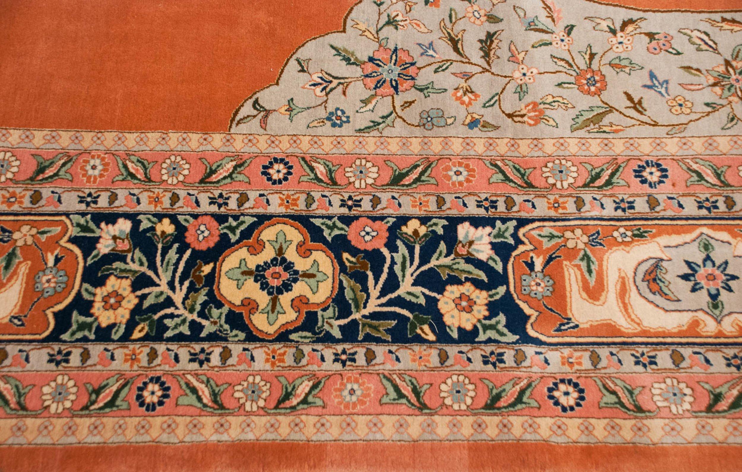 Vintage Bulgarian Tabriz Design Carpet For Sale 1