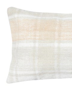 14"x24" Hand-Woven Kilim Cushion Cover. Hemp Lumbar Pillow Cover. Accent Pillow