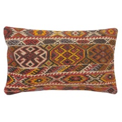 Copricuscino Kilim intrecciato a mano 14 "x24". Copricuscino tradizionale turco per lombare