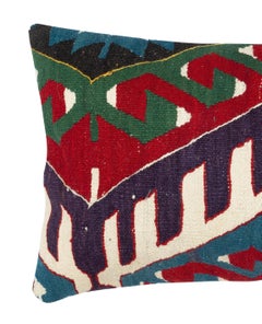 14"x24" Handmade Kilim Cushion Cover. Lumbar Pillow Cover. Turkish Accent Pillow