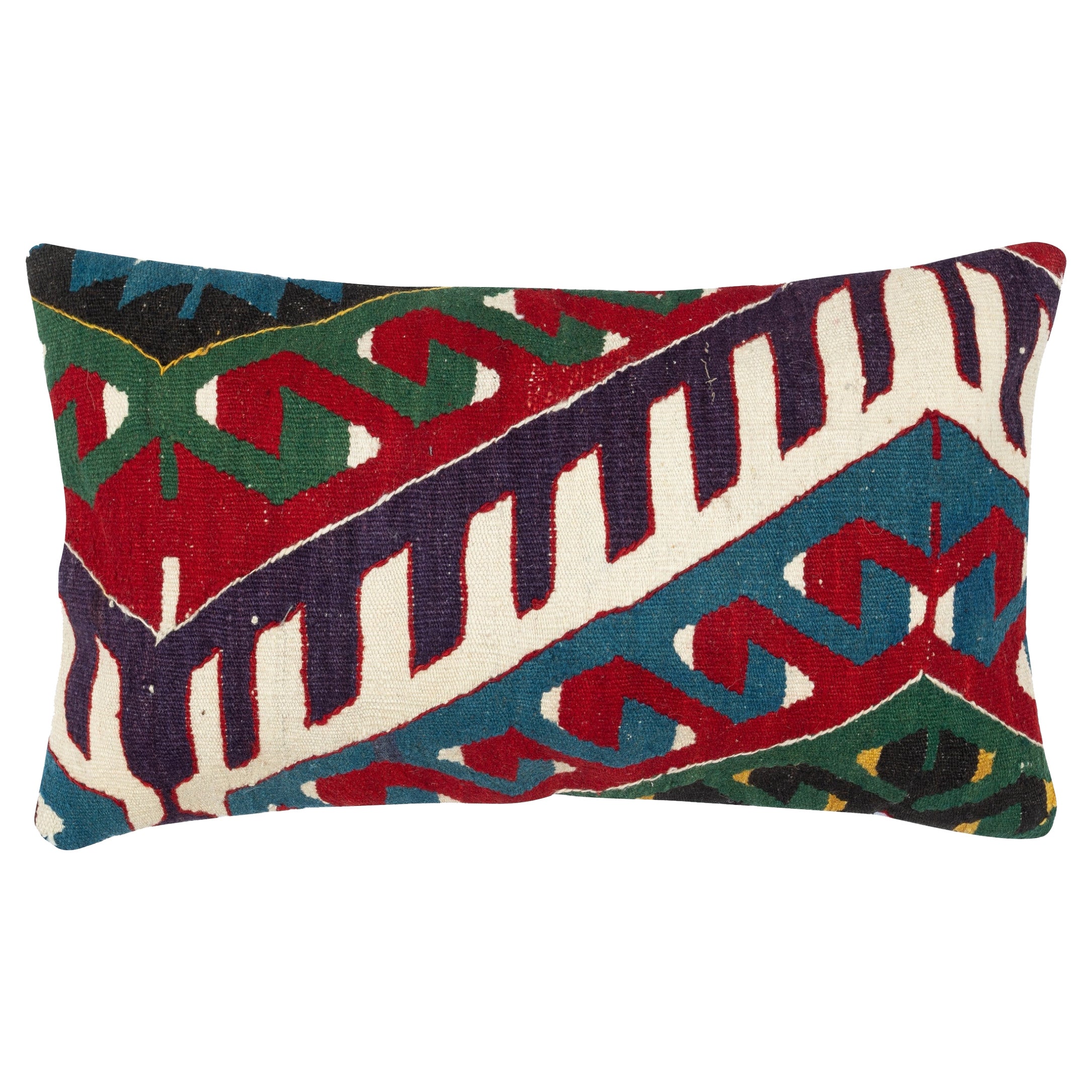 14 "x24" Housse de coussin Kilim faite à la main. Housse d
oreiller lombaire. Oreiller d
appoint turc en vente