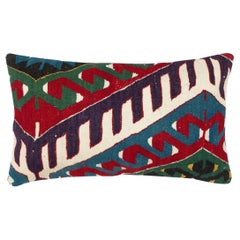 14"x24" Handmade Kilim Cushion Cover. Lumbar Pillow Cover. Turkish Accent Pillow