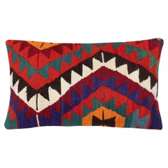 14"x24" Handwoven Kilim Cushion Cover. Vintage Lumbar Pillow Cover. Throw Pillow