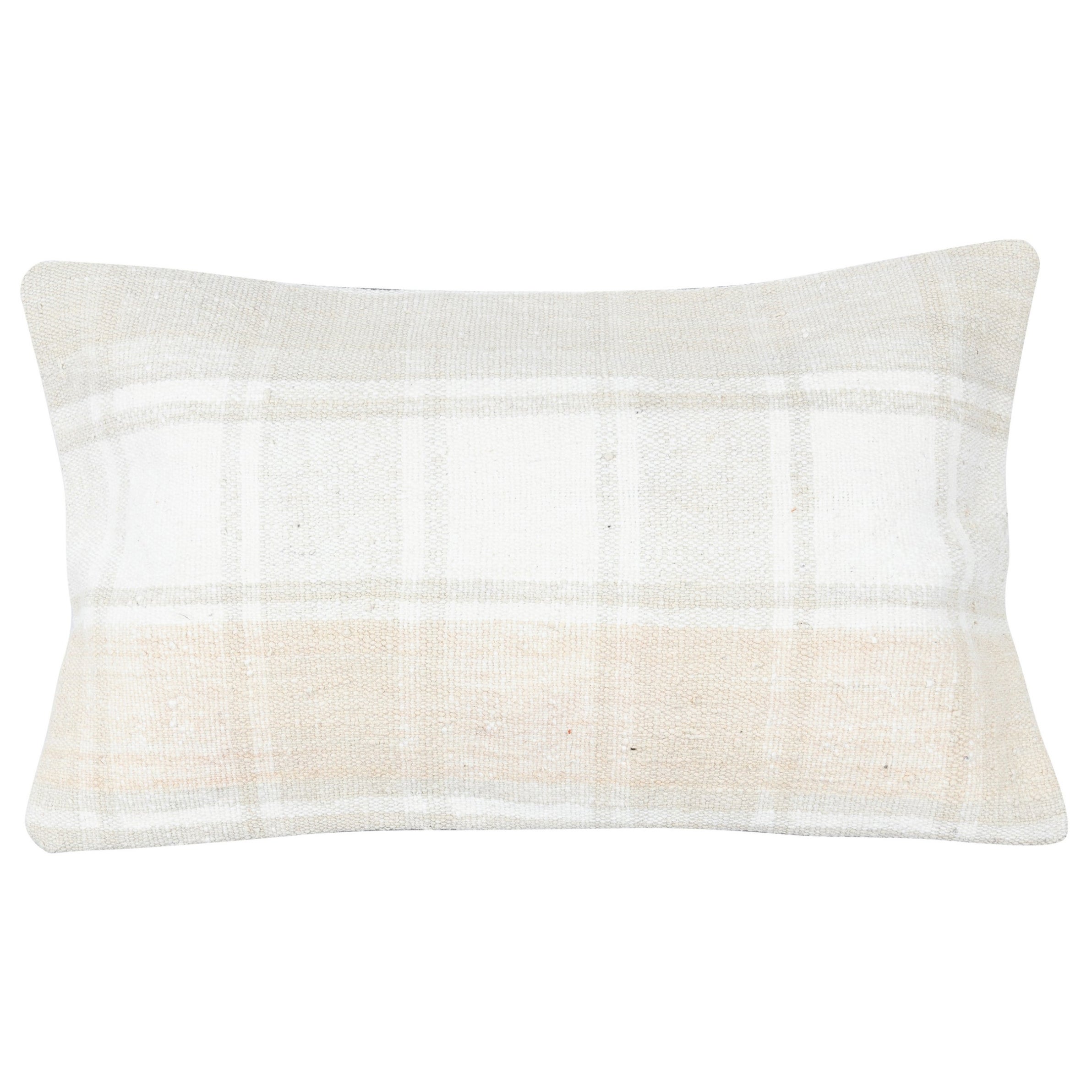 Copricuscino in Hempe 14 "x24". Federa Kilim. Copricuscino lombare Farmhouse