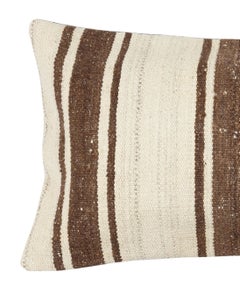 14"x24" Hemp Kilim Cushion Cover. Hand-Woven Lumbar Pillow Cover. Throw Pillow