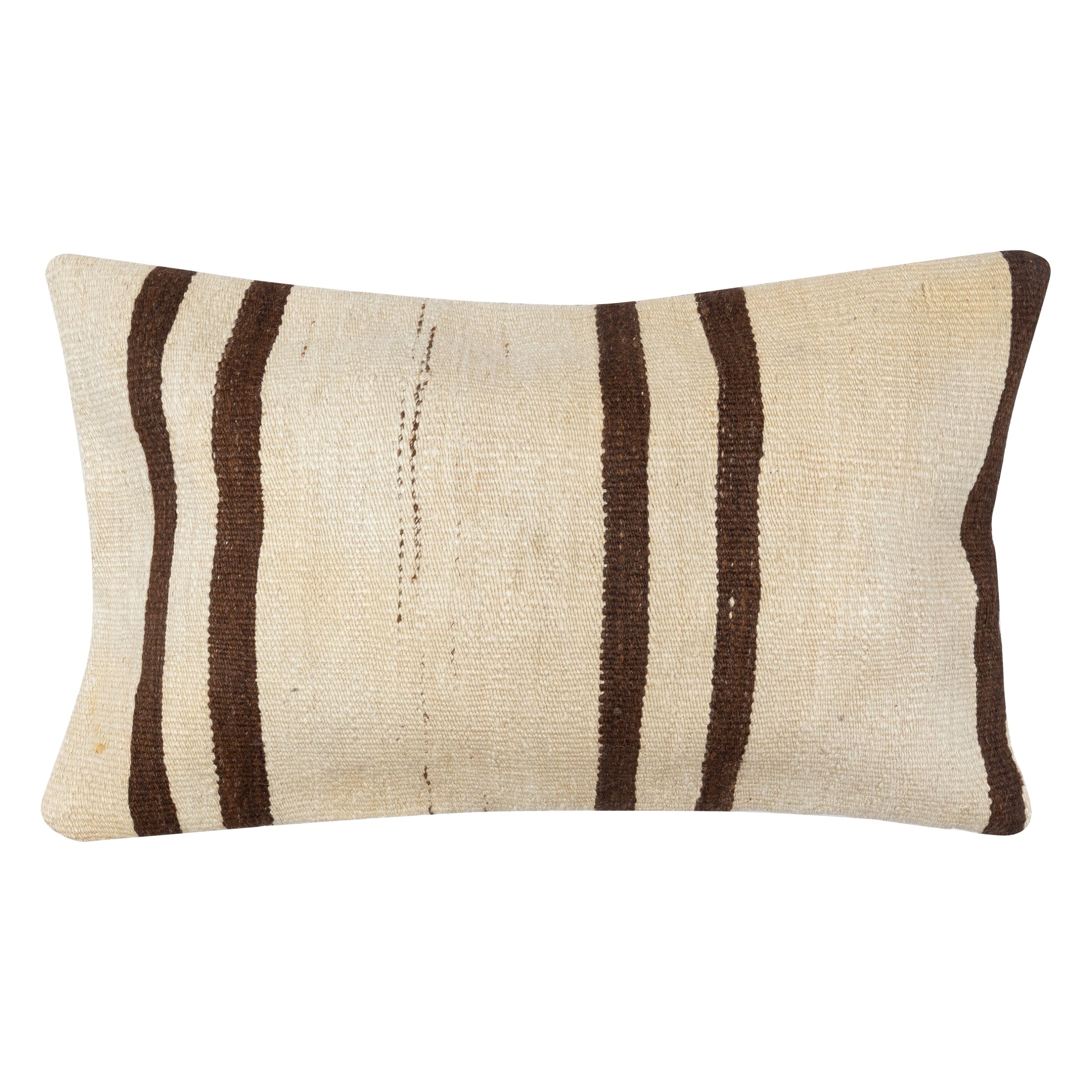 Housse de coussin Vintage Kilim 14 "x24". Tissé à la main Taie d
oreiller lombaire. Oreiller de plume