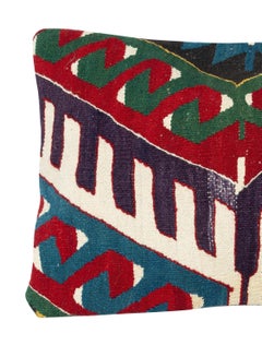 14"x24" Vintage Kilim Cushion Cover. Pillowcase. Turkish Lumbar Pillow Cover