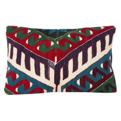 14"x24" Vintage Kilim Cushion Cover. Pillowcase. Turkish Lumbar Pillow Cover
