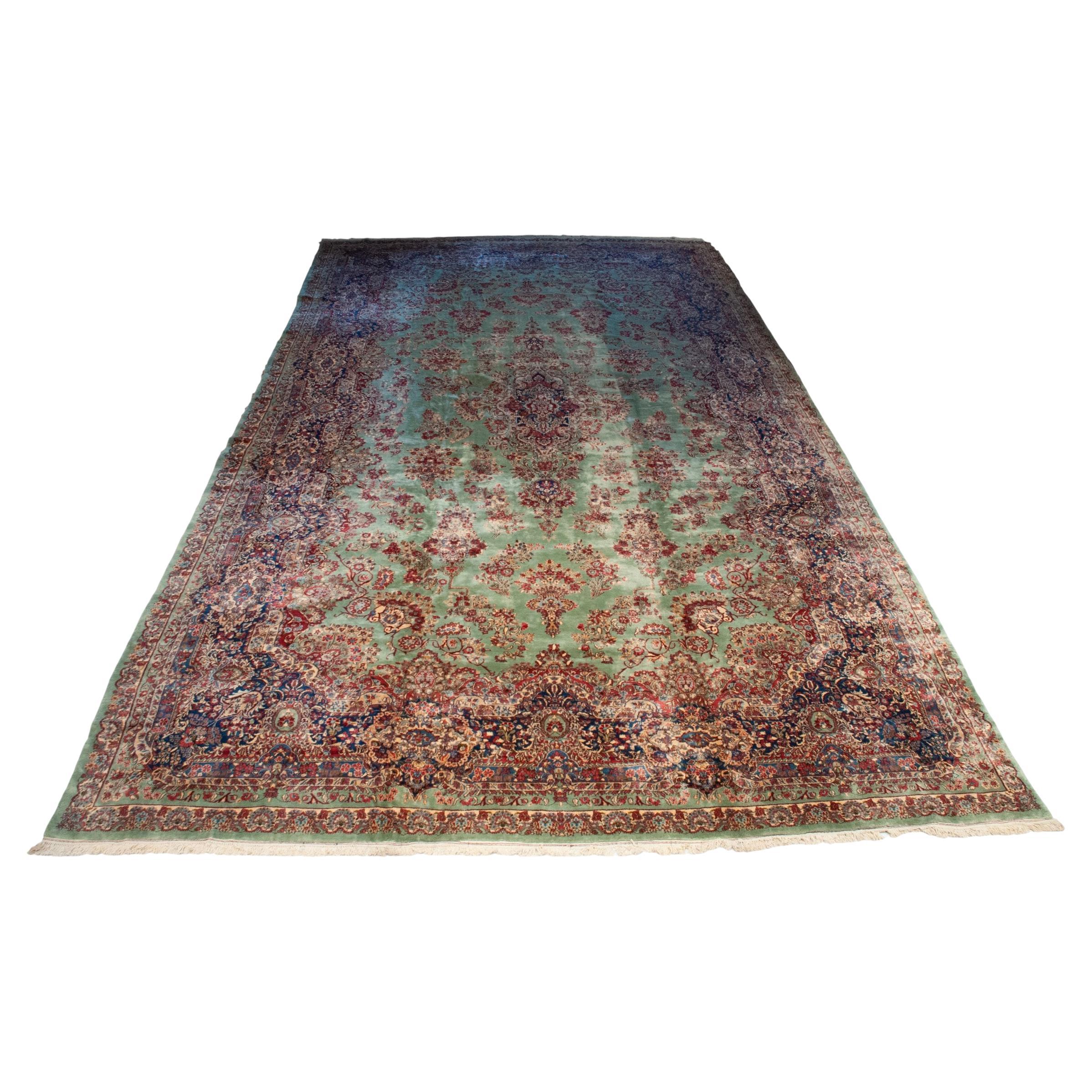 Vintage Kerman Carpet For Sale at 1stDibs