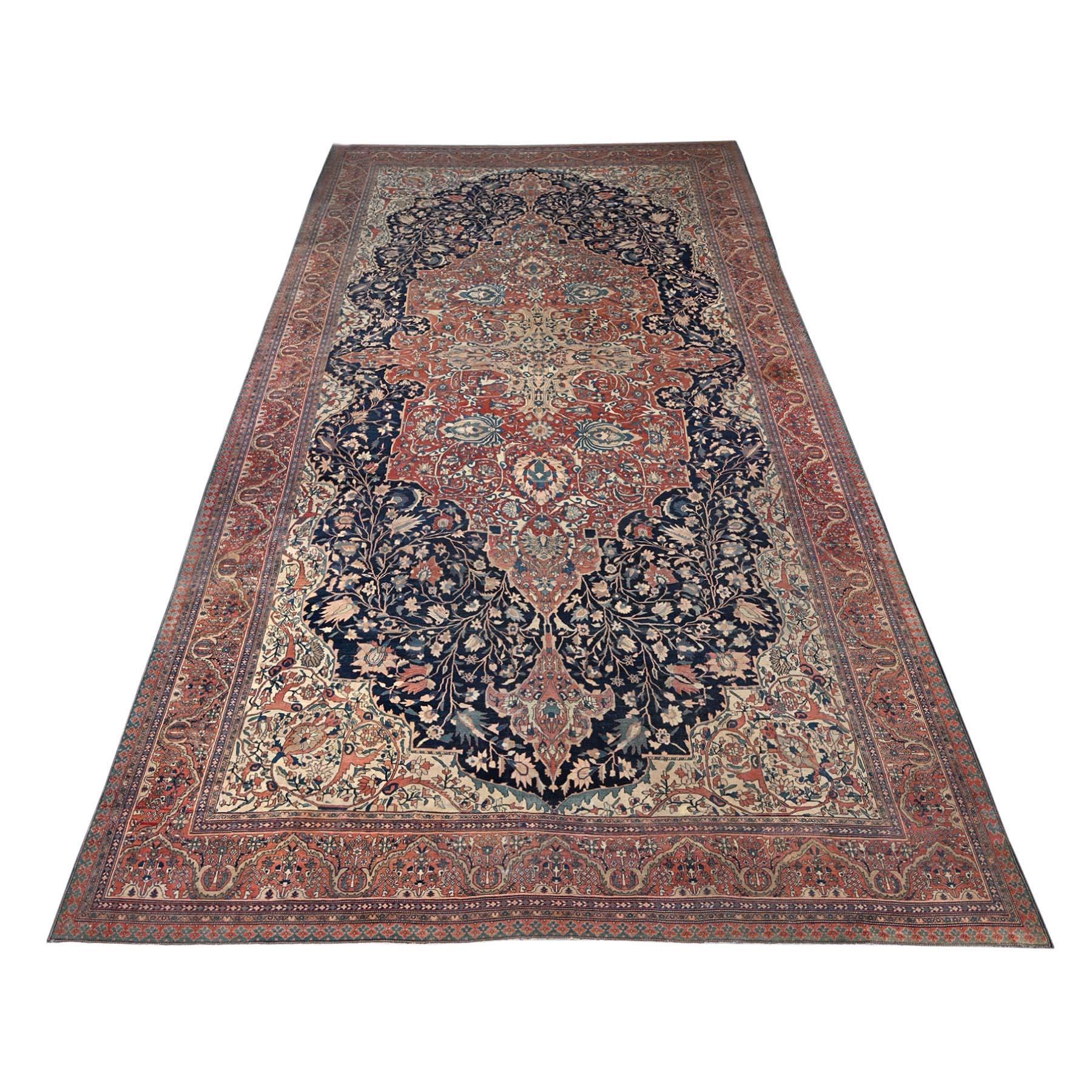 Rosso litchi, Tappeto antico persiano Fereghan Sarouk, Buone condizioni, Pulito e soffice, Dimensione villa, Annodato a mano, 100% lana, XL, Di grandi dimensioni, Orientale
Materiali primari: Lana
Lattice: No Pile 
altezza: 0,25 pollici
Stile: