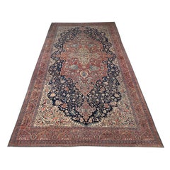 14'x25'9" Rot Antik Persisch Fereghan Sarouk Handgeknüpft Wolle XL Orientteppich