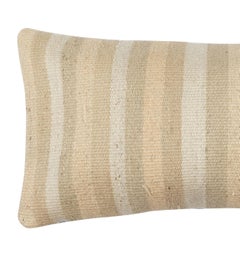 14"x28" Hemp Cushion Cover. Vintage Kilim Lace Pillow. Lumbar Pillow Cover