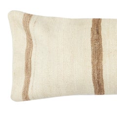 14"x28" Vintage Kilim Cushion Cover. Hemp Throw Pillow. Lumbar Pillow Cover
