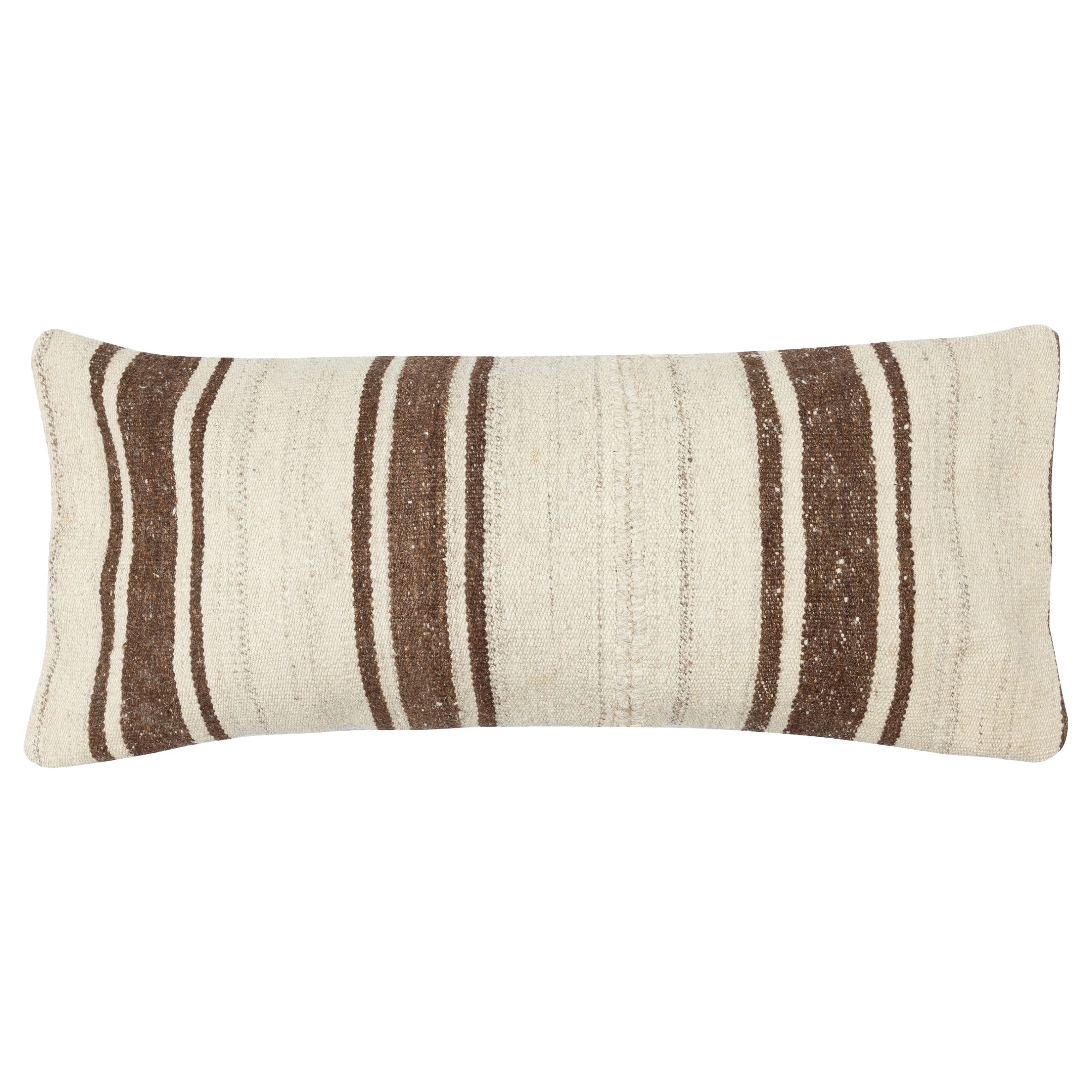 14"x28" Vintage Kilim Cushion Cover. Hemp Throw Pillow. Lumbar Pillow Cover