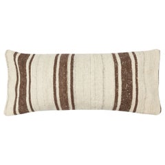 14"x28" Vintage Kilim Cushion Cover. Hemp Throw Pillow. Lumbar Pillow Cover