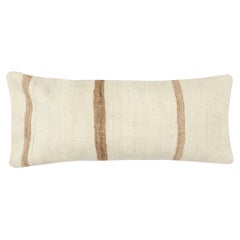 14"x28" Vintage Kilim Cushion Cover. Hemp Throw Pillow. Lumbar Pillow Cover