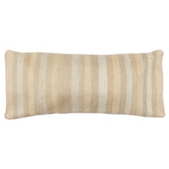 14"x28" Vintage Kilim Cushion Cover. Hemp Throw Pillow. Lumbar Pillow Cover