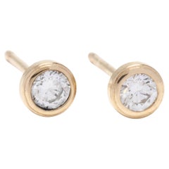 14Y Diamond Bezel Studs