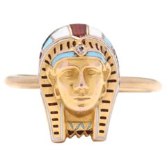 14Y Enamel Pharaoh Ring