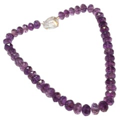 14Y Faceted Amethyst & Tourmalated Quartz Necklace