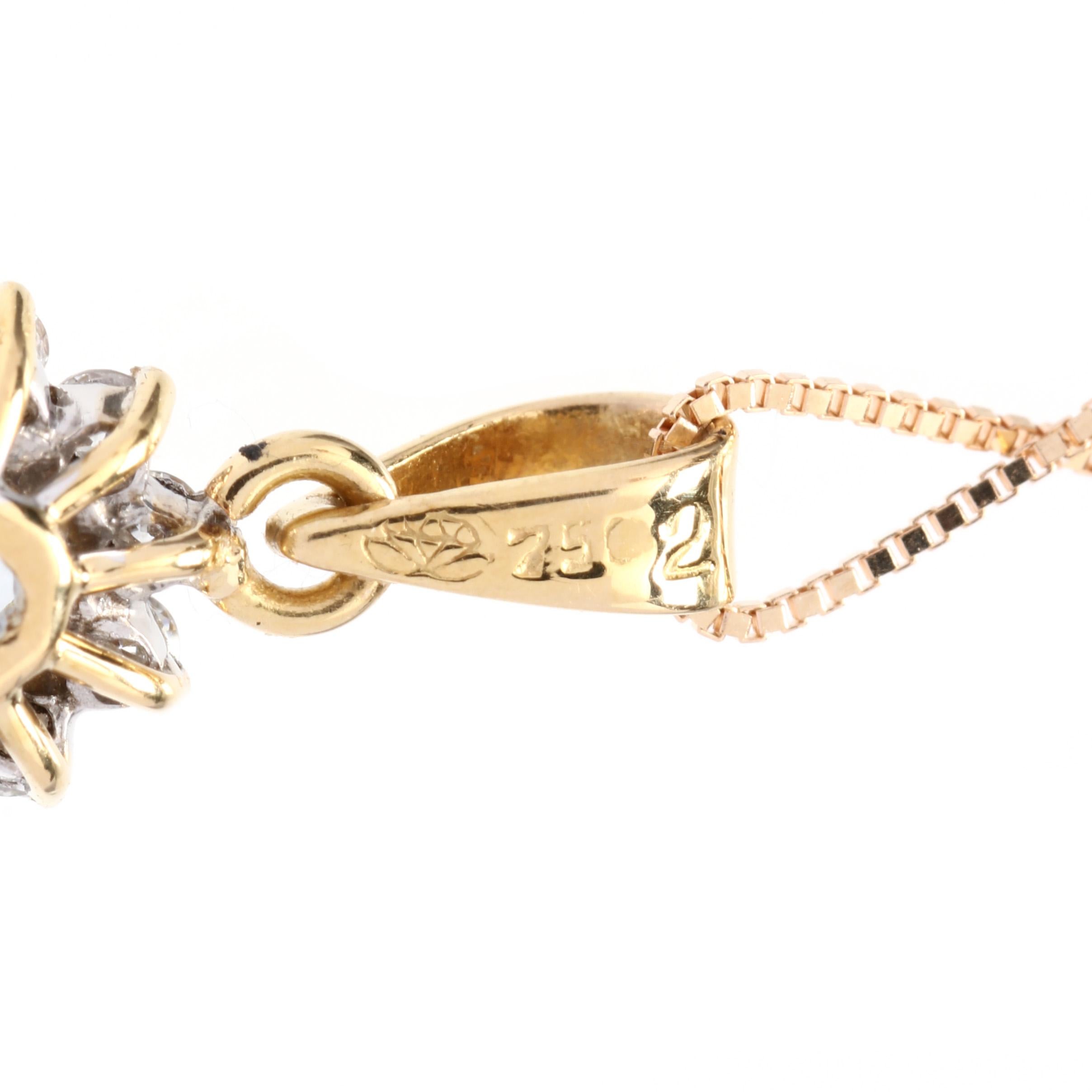 Oval Cut 14Y Sapphire & Diamond Halo Pendant Necklace For Sale