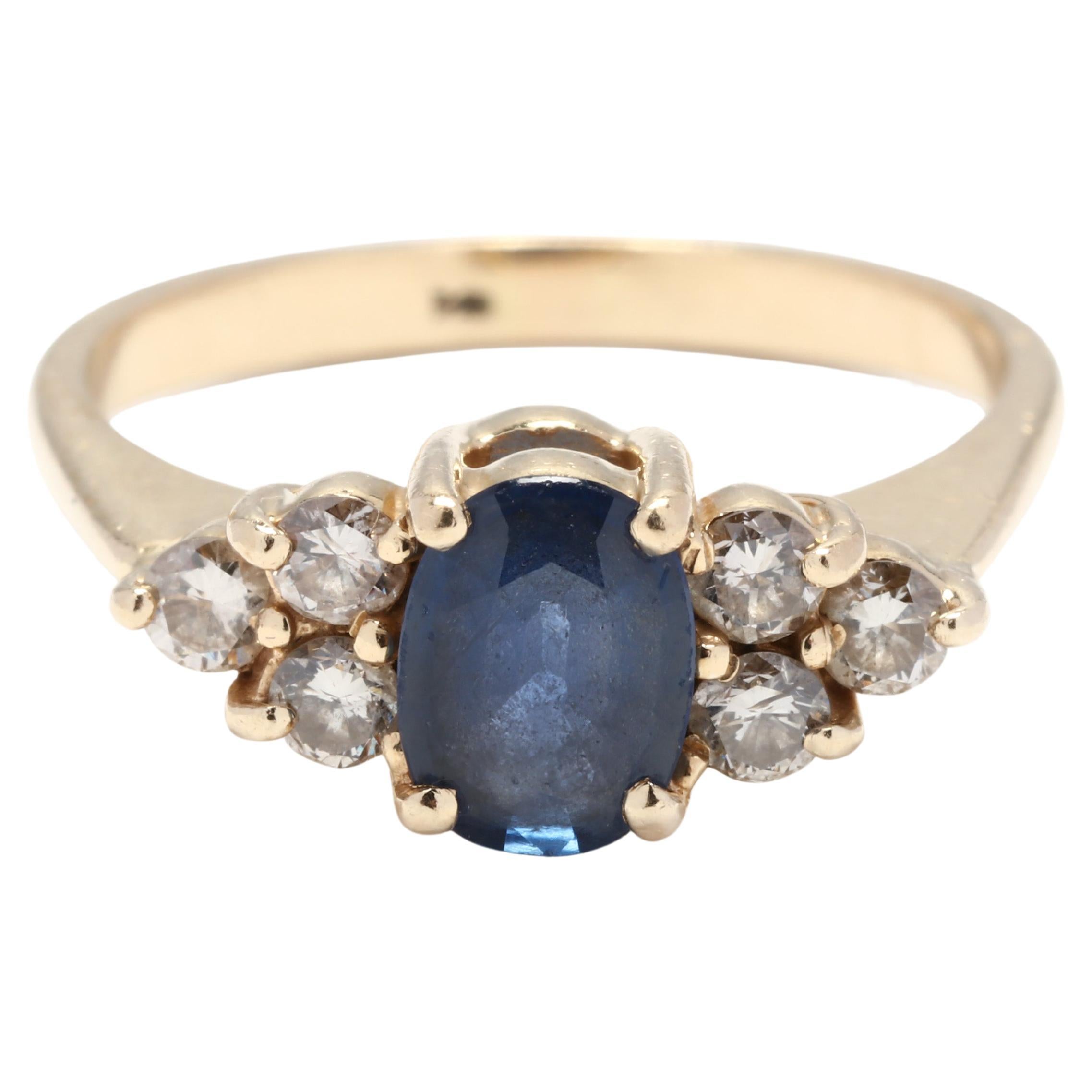 Sapphire Diamond Ring at 1stDibs
