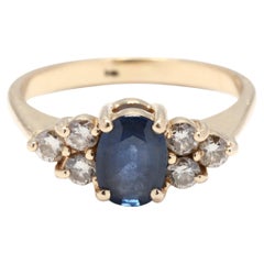 14Y Sapphire & Diamond Ring