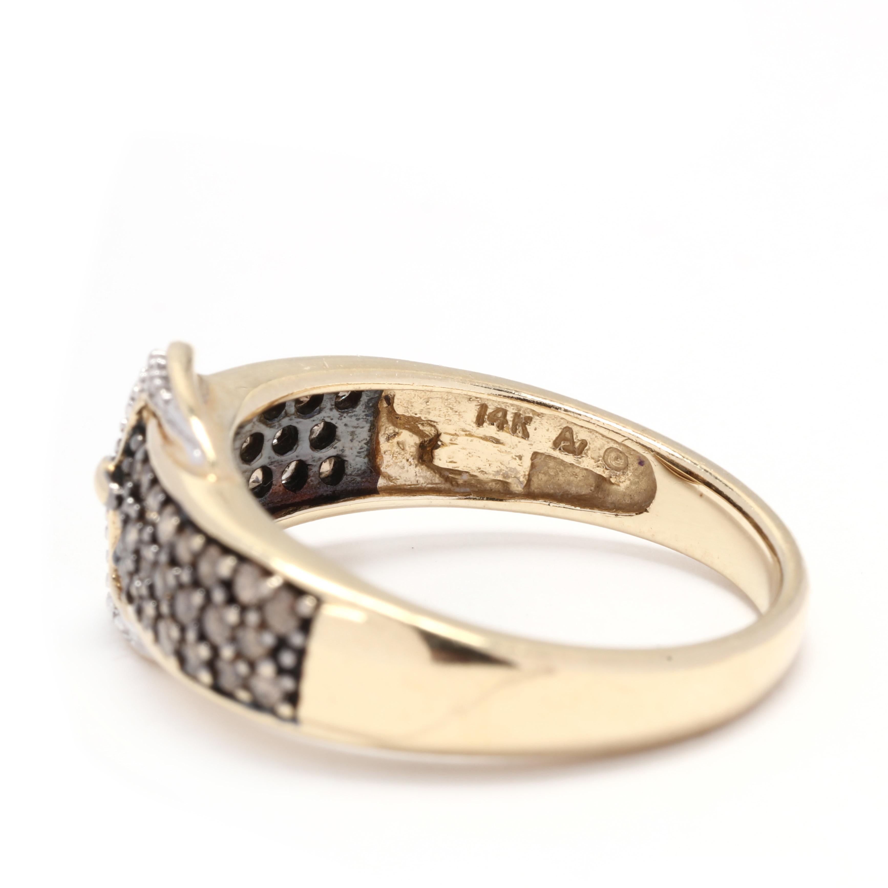 levian chocolate diamond buckle ring