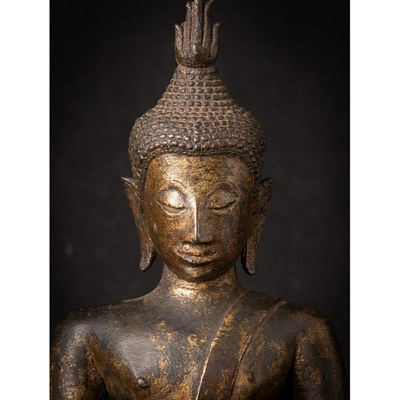 15th-16th Bronze Thai Lanna Buddha Statue from Thailand For Sale 5