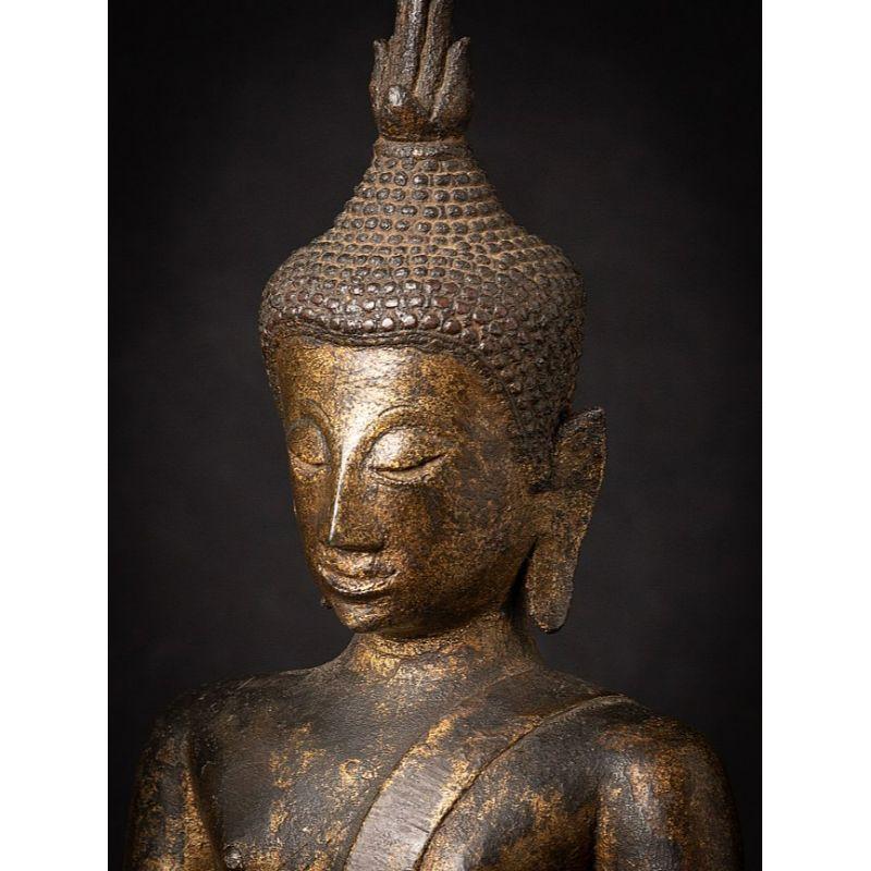 15th-16th Bronze Thai Lanna Buddha Statue from Thailand For Sale 7