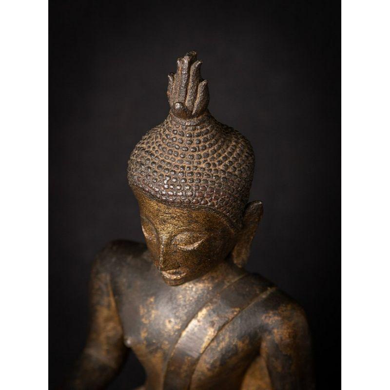 15th-16th Bronze Thai Lanna Buddha Statue from Thailand For Sale 9