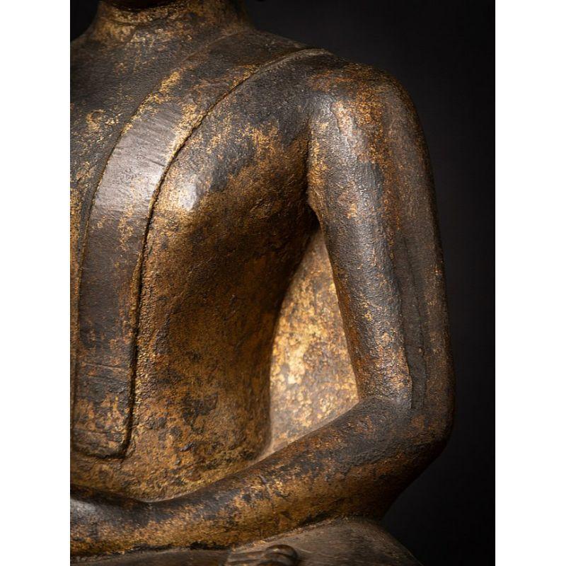 15th-16th Bronze Thai Lanna Buddha Statue from Thailand For Sale 12